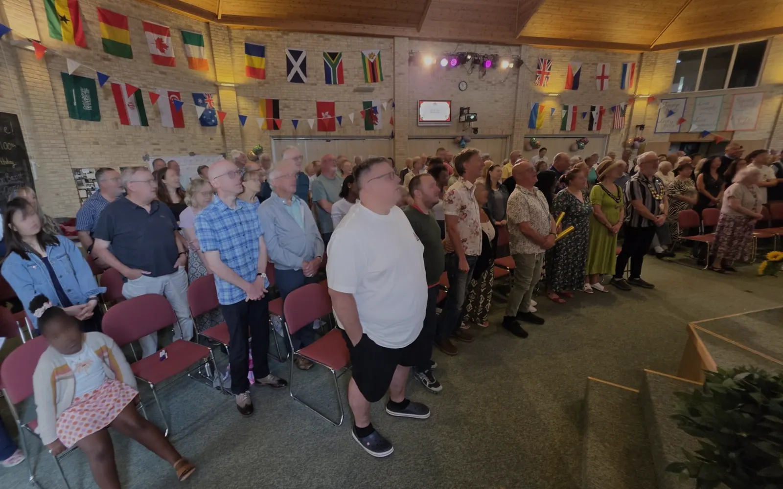 The Milton Baptist Church congregation gathered for worship
